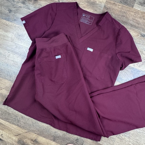 Figs Dresses & Skirts - FIGS Technical Collection Burgundy 2- Piece Scrub Set – Women's Medium